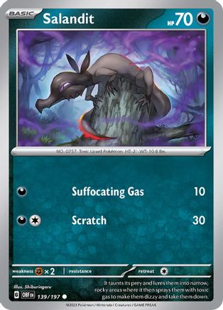 Image of Salandit 139/197  SV03 Obsidian Flames - Common