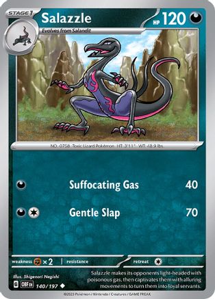 Image of Salazzle 140/197  - Reverse Holofoil SV03 Obsidian Flames - Uncommon