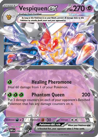 Image of Vespiquen ex 096  - Holofoil SV03 Obsidian Flames - Double Rare