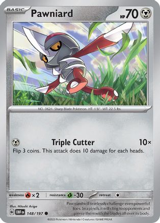 Image of Pawniard 148/197  - Reverse Holofoil SV03 Obsidian Flames - Common