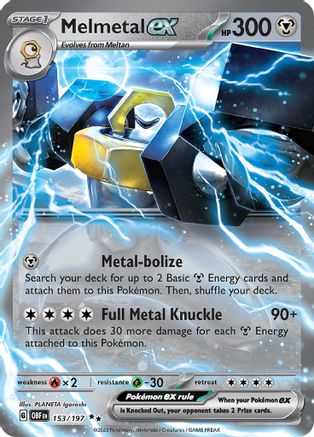 Image of Melmetal ex 153/197  - Holofoil SV03 Obsidian Flames - Double Rare