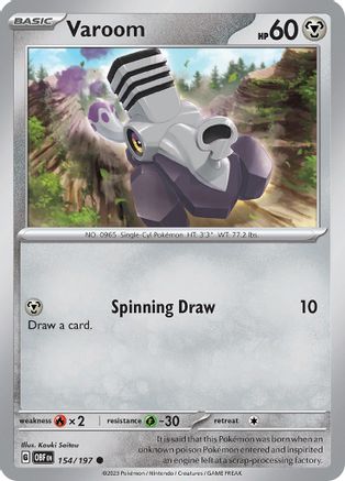 Image of Varoom 154/197  SV03 Obsidian Flames - Common