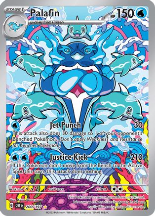 Image of Palafin 200/197  - Holofoil SV03 Obsidian Flames - Illustration Rare
