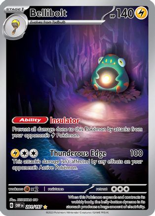 Image of Bellibolt 201/197  - Holofoil SV03 Obsidian Flames - Illustration Rare