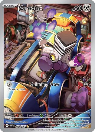 Image of Varoom 206/197  - Holofoil SV03 Obsidian Flames - Illustration Rare