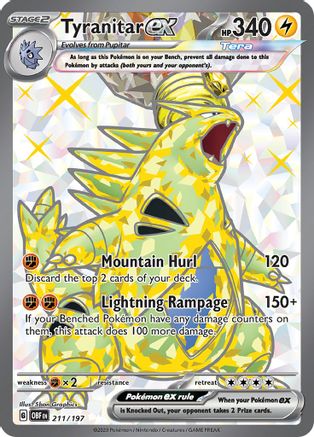 Image of Tyranitar ex 211/197  - Holofoil SV03 Obsidian Flames - Ultra Rare