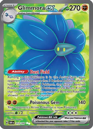 Image of Glimmora ex 213/197  - Holofoil SV03 Obsidian Flames - Ultra Rare