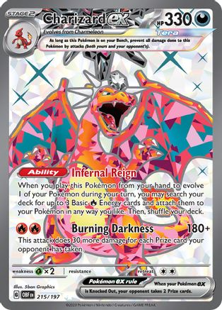 Image of Charizard ex 215/197  - Holofoil SV03 Obsidian Flames - Ultra Rare