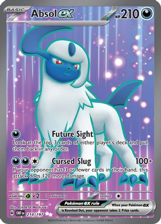 Image of Absol ex 214/197  - Holofoil SV03 Obsidian Flames - Ultra Rare