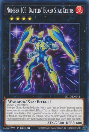 Image of Number 105: Battlin' Boxer Star Cestus (LD10-EN042) - Legendary Duelists: Soulburning Volcano 1st Edition