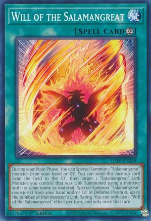 Image of Will of the Salamangreat (LD10-EN049) - Legendary Duelists: Soulburning Volcano 1st Edition