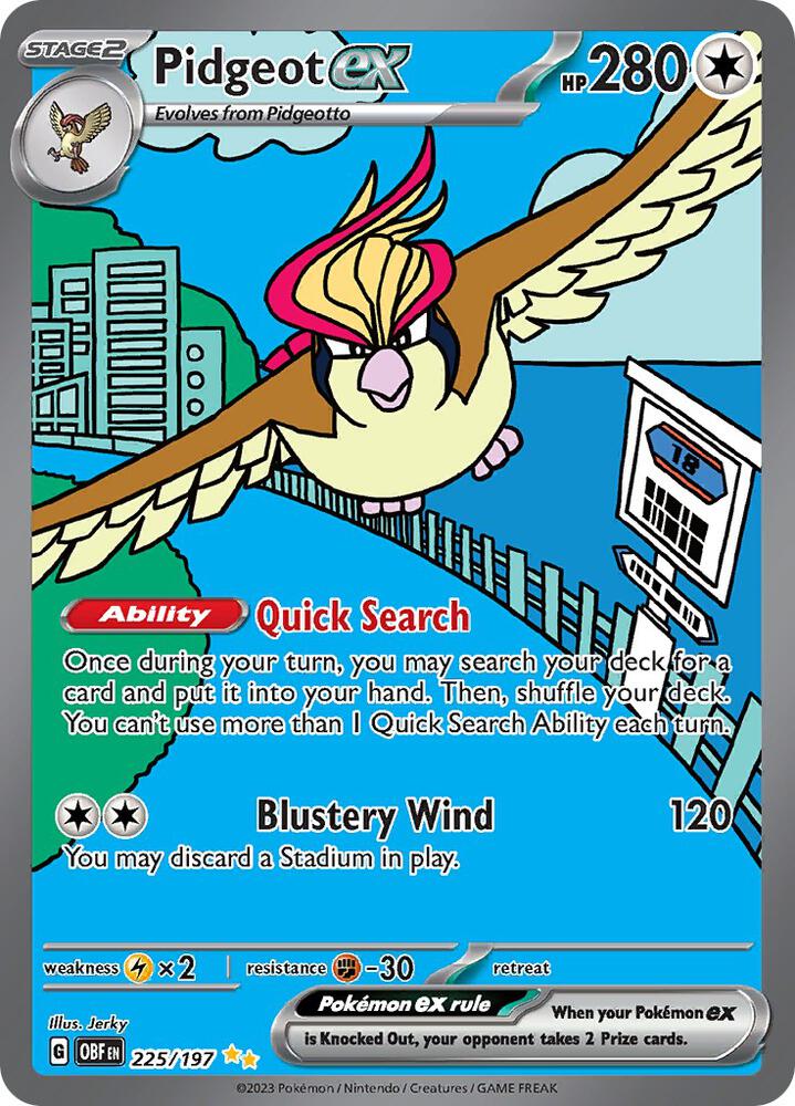 * Pidgeot ex - 225/197 - SV03: Obsidian Flames (OBF)