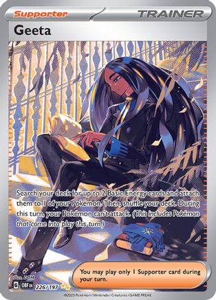Image of Geeta 226/197  - Holofoil SV03 Obsidian Flames - Special Illustration Rare