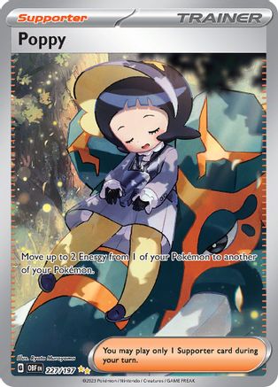 Image of Poppy 227/197  - Holofoil SV03 Obsidian Flames - Special Illustration Rare