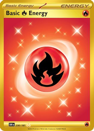 Image of Basic Fire Energy 230/197  - Holofoil SV03 Obsidian Flames - Hyper Rare