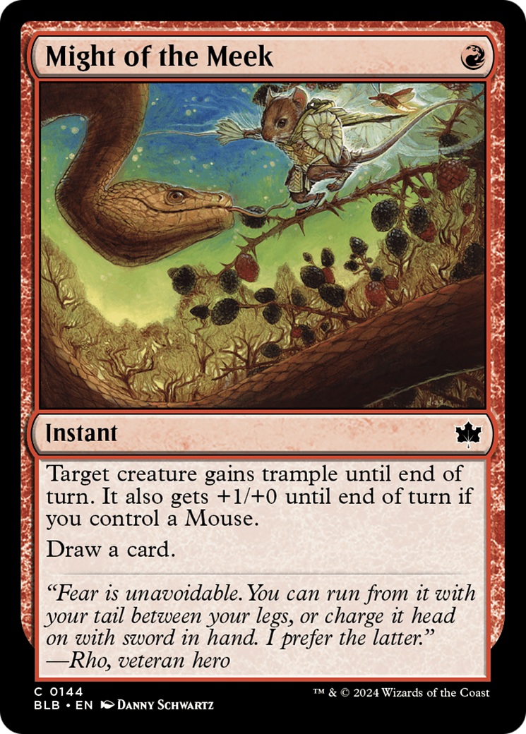 Image of Might of the Meek (BLB-144) - Bloomburrow