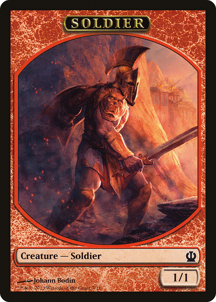 Image of Soldier Token (Red) (THS-007) - Theros Tokens