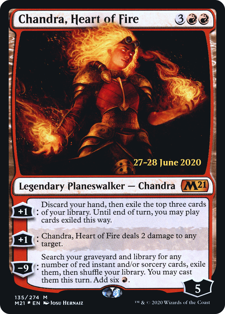 Image of Chandra, Heart of Fire (PRE-135) - Core Set 2021 Promos Foil