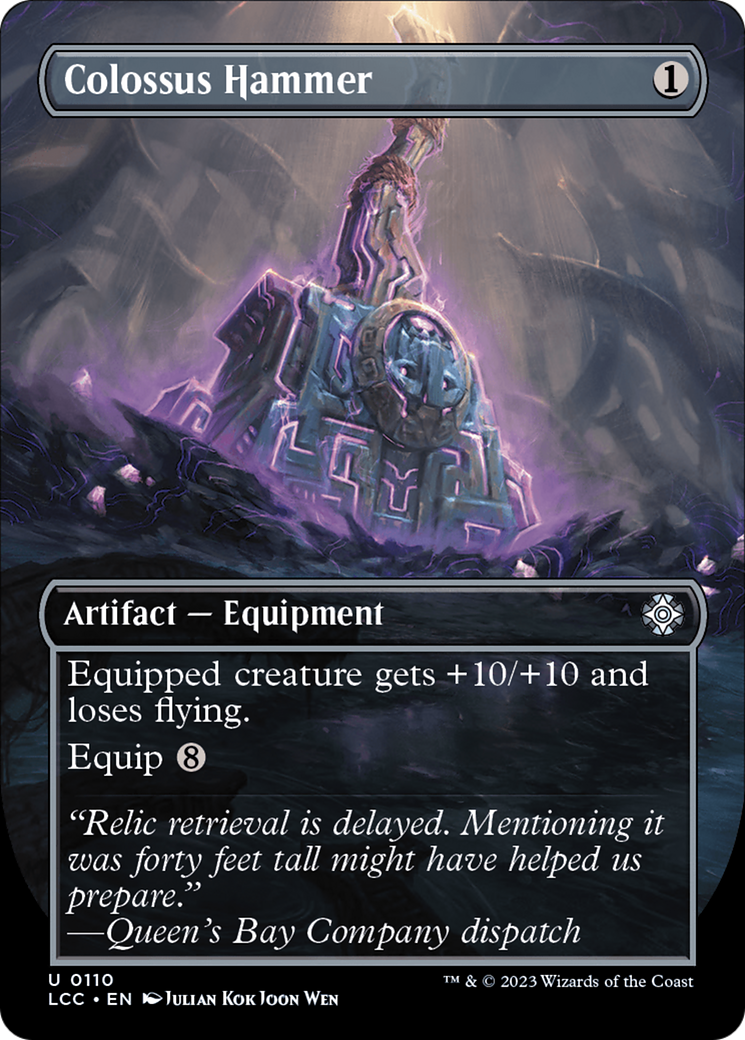 Image of Colossus Hammer (Borderless) (LCC-110) - The Lost Caverns of Ixalan Commander (Borderless) Foil