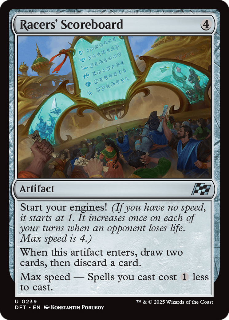 Image of Racers' Scoreboard (DFT-239) - Aetherdrift Foil