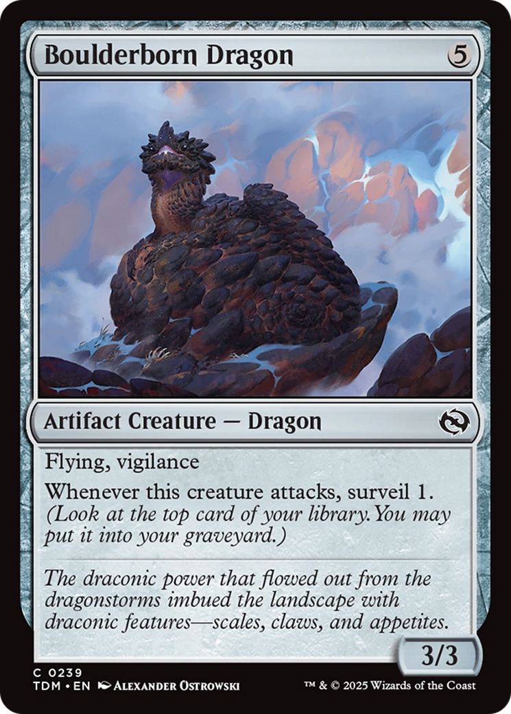 Image of Boulderborn Dragon (TDM-239) - Tarkir: Dragonstorm Foil