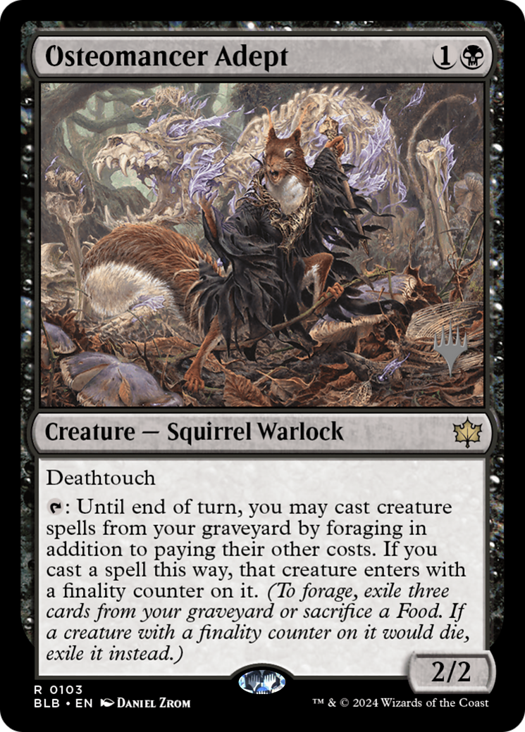 Image of Osteomancer Adept (PPBLB-103) - Bloomburrow Promos Foil