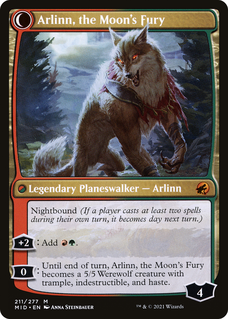 Image of Arlinn, the Pack's Hope (MID-211) - Innistrad: Midnight Hunt: (Double Faced Transform)