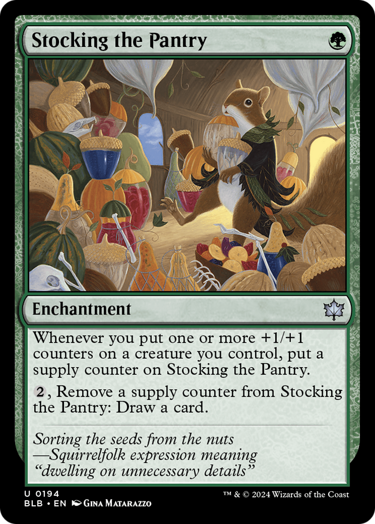 Image of Stocking the Pantry (BLB-194) - Bloomburrow Foil