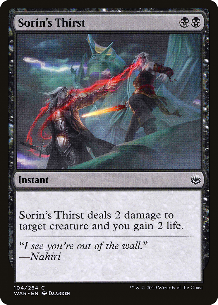 Image of Sorin's Thirst (WAR-104) - War of the Spark Foil