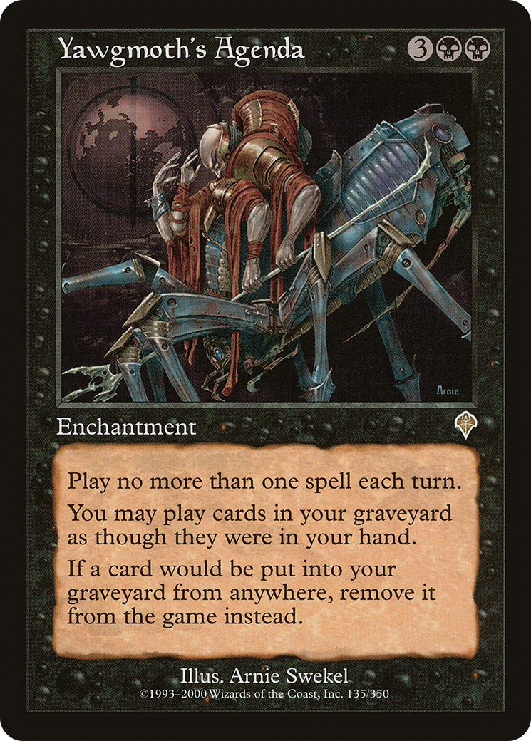 Image of Yawgmoth's Agenda (INV-135) - Invasion Foil