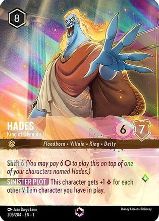 Image of Hades - King of Olympus (Enchanted) (205/204) - The First Chapter Holofoil