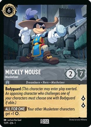 Image of Mickey Mouse - Musketeer (11) - Disney Lorcana Promo Cards