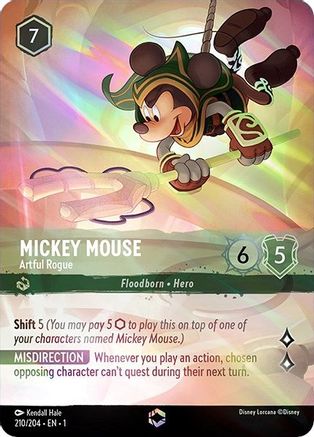 Image of Mickey Mouse - Artful Rogue (Enchanted) (210/204) - The First Chapter Holofoil