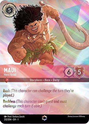 Image of Maui - Hero to All (Enchanted) (212/204) - The First Chapter Holofoil
