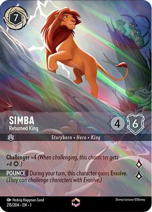 Image of Simba - Returned King (Enchanted) (215/204) - The First Chapter Holofoil