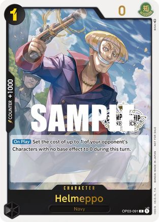 Image of Helmeppo (Store Championship Participation Pack Vol. 2) (OP03-091) - One Piece Promotion Cards Foil