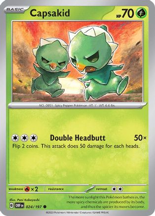 Image of Capsakid 024/197  SV03 Obsidian Flames - Common