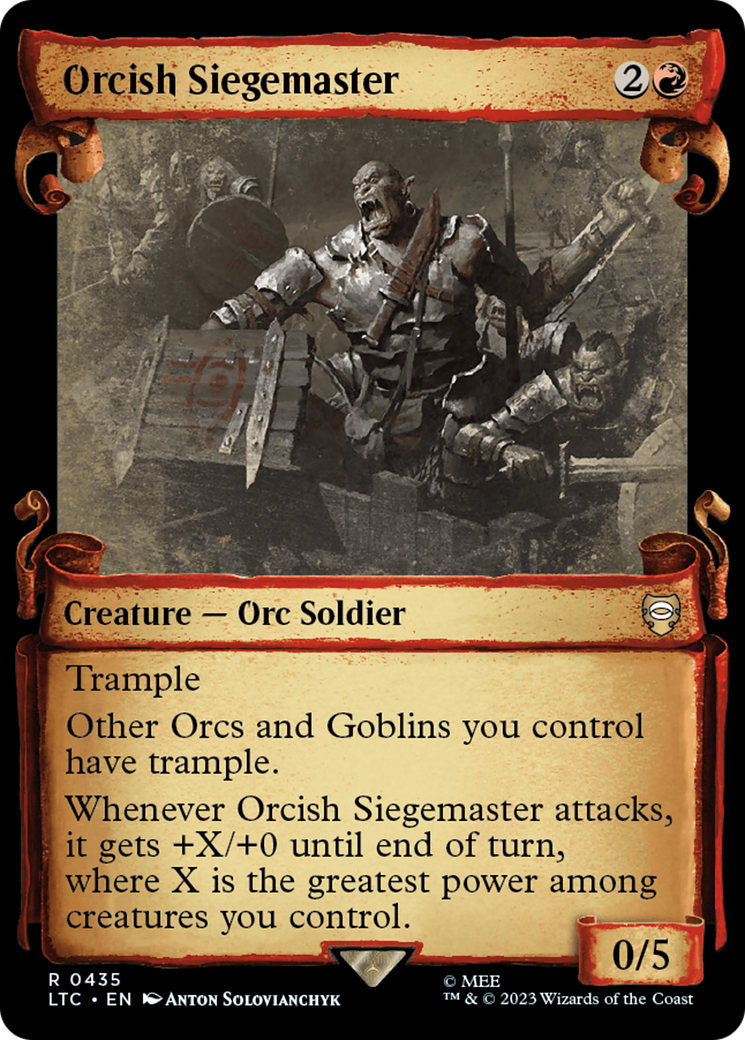 Image of Orcish Siegemaster (Showcase Scrolls) (LTC-435) - Tales of Middle-earth Commander: (Showcase)