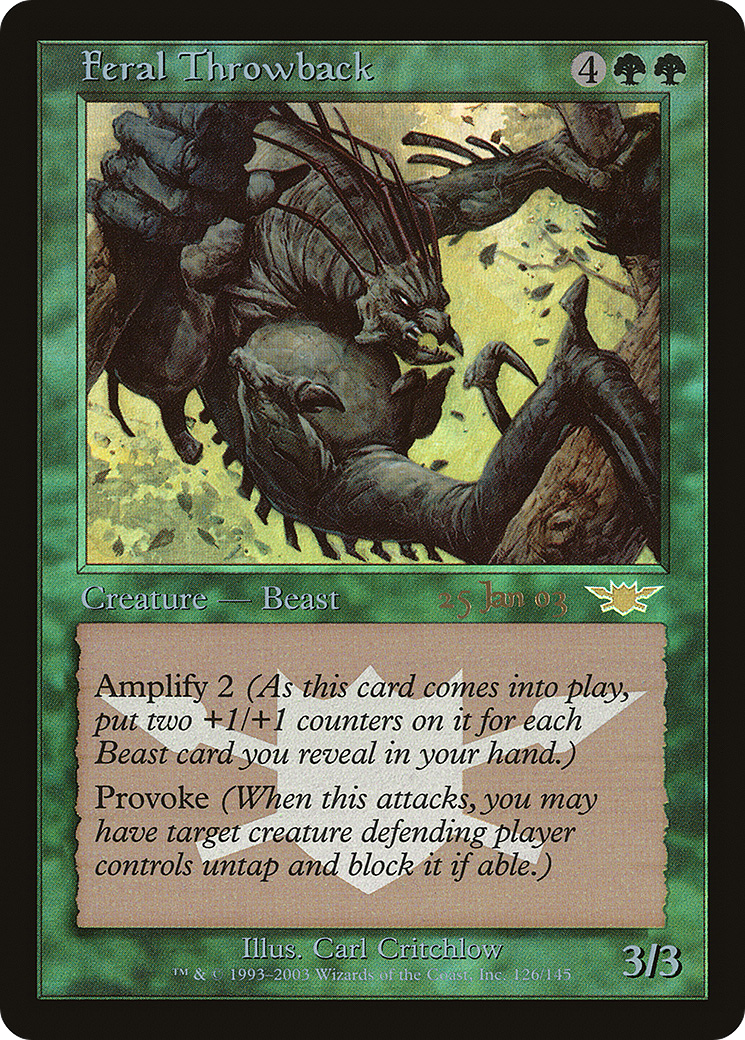 Image of Feral Throwback (PRE-126) - Legions Promos Foil