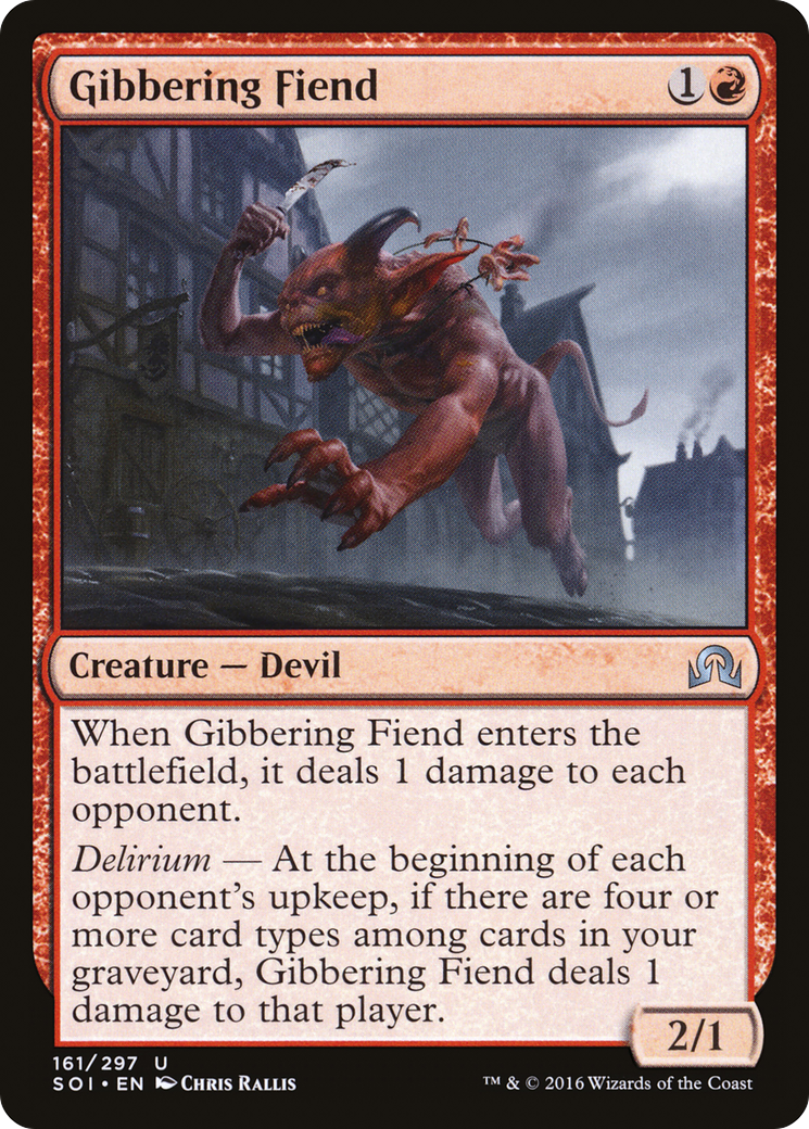Image of Gibbering Fiend (SOI-161) - Shadows over Innistrad Foil