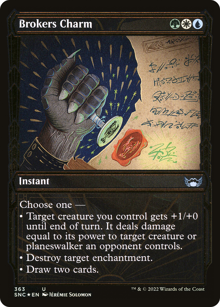 Image of Brokers Charm (Gilded Foil) (SNC-363) - Streets of New Capenna: (Showcase) Foil