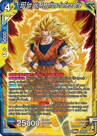 Image of SS3 Son Goku, Premonitions of a Fierce Battle (BT22-135) - Critical Blow Foil