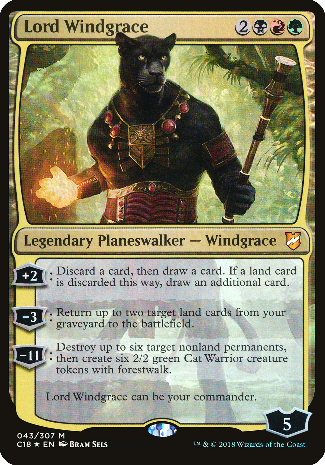 Image of Lord Windgrace (Commander 2018) (OVER-043) - Commander 2018 Oversized Foil