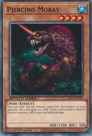 Image of Piercing Moray (SBC1-ENC06) - Speed Duel: Streets of Battle City 1st Edition
