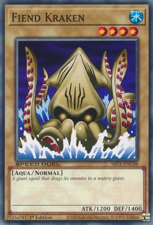 Image of Fiend Kraken (SBC1-ENC08) - Speed Duel: Streets of Battle City 1st Edition