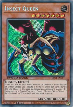 Image of Insect Queen (Secret Rare) (SBC1-END01) - Speed Duel: Streets of Battle City 1st Edition