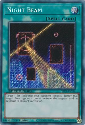 Image of Night Beam (Secret Rare) (SBC1-ENF14) - Speed Duel: Streets of Battle City 1st Edition