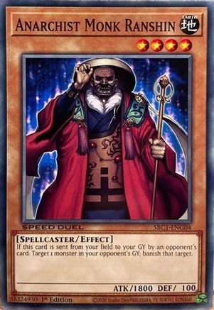 Image of Anarchist Monk Ranshin (SBC1-ENG04) - Speed Duel: Streets of Battle City 1st Edition