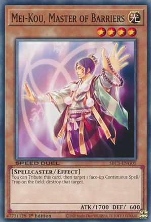 Image of Mei-Kou, Master of Barriers (SBC1-ENG05) - Speed Duel: Streets of Battle City 1st Edition