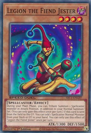 Image of Legion the Fiend Jester (SBC1-ENG07) - Speed Duel: Streets of Battle City 1st Edition